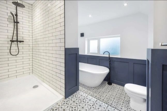 Luxury bathroom suite with freestanding bath